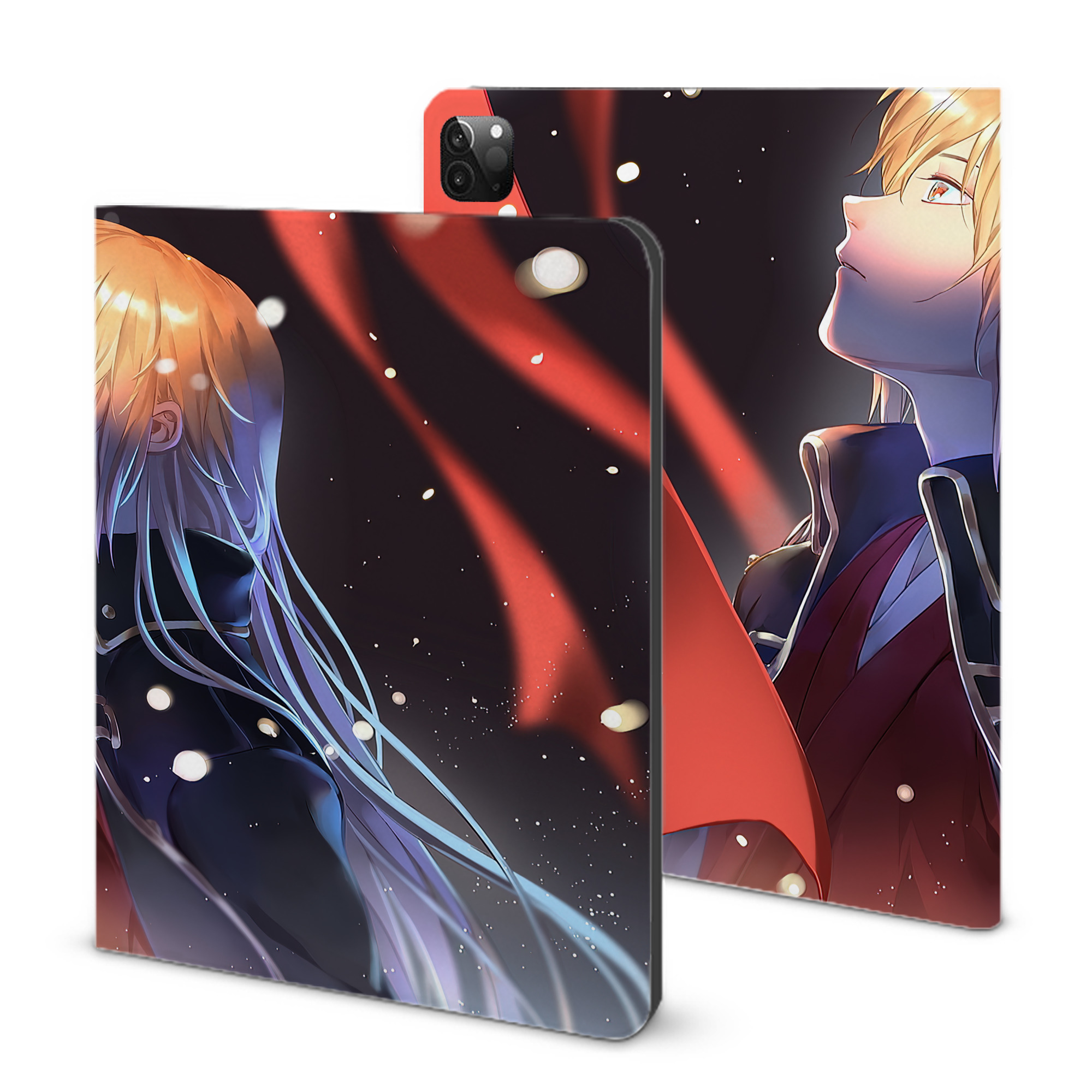 （画像用） ぎんたま 坂田銀時（さかたぎんとき） 神楽 志村新八（しむら しんぱち） GINTAMA Sakata Gintoki Kagura Shimura Shinpachi IPadケース ペンホルダー付き ブックスタイルデザイン